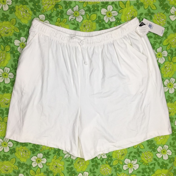 karen scott elastic waist shorts